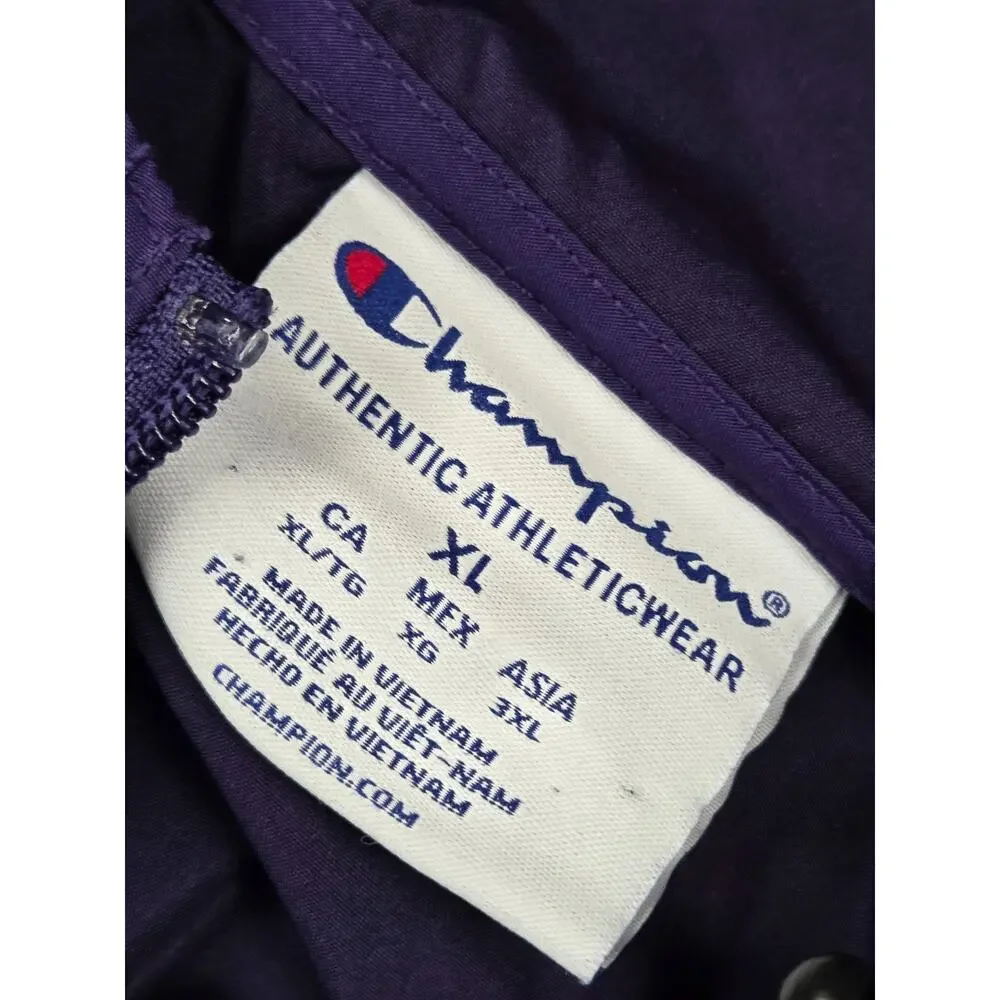 Champion Evansville Purple Aces Windbreaker Hooded Jacket Men's Size XL